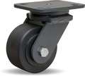 Hamilton Plate Caster, Swivel, Nylon, 4 in., 2000 lb, Blk S-WH-4NYB-4SL-FB