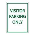 Zing Parking Sign, VISITORS PARKING ONLY, 18X12 3076