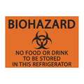 Zing Biohazard Sign, 7 in Height, 10 in Width, Plastic, Rectangle, English 1917S