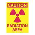 Zing Radiation Sign, 10 in H, 7 in W, Plastic, Rectangle, 1925 1925