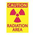 Zing Radiation Sign, 10 in H, 7 in W, Aluminum, Rectangle, 1925A 1925A