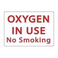 Zing Smoking Area Sign, 7" H, 10" W, Rectangle, English, 1939A 1939A