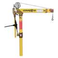 Oz Lifting Products Davit Crane, 1,200 lb Capacity, 22 in to 66 in Reach, 0 in to 660 in Lift Range, Yellow OZ1200DAV