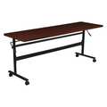 Mooreco Rectangle Training Table, 60" X 29-1/2", PVC Top, Mahogany 90096