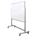 Best-Rite 48"x72" Glass Magnetic Mobile Whiteboard, Silver Frame 74951
