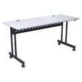 Mooreco Rectangle Mobile Training Table, 60 in X 29 in, Gray Nebula 90319