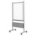 Best-Rite 40-3/4"x34-3/4" Porcelain Magnetic Mobile Whiteboard, Silver Frame 785P