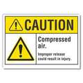 Lyle Caution Sign, 10 in H, 14 in W, Horizontal Rectangle, English, LCU3-0037-RD_14x10 LCU3-0037-RD_14x10