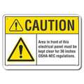 Lyle Caution Sign, Recycled Aluminum, 7 in. H, LCU3-0035-RA_10x7 LCU3-0035-RA_10x7
