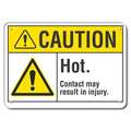 Lyle Caution Sign, 10 in H, 14 in W, Aluminum, Horizontal Rectangle, English, LCU3-0029-RA_14x10 LCU3-0029-RA_14x10