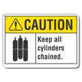 Lyle Caution Sign, 7 in H, 10 in W, Vertical Rectangle, English, LCU3-0094-RA_10x7 LCU3-0094-RA_10x7
