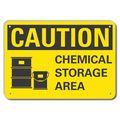 Lyle Caution Sign, 10 in H, 14 in W, Plastic, Horizontal Rectangle, English, LCU3-0128-NP_14x10 LCU3-0128-NP_14x10