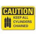 Lyle Caution Sign, 10 in H, 14 in W, Plastic, Horizontal Rectangle, English, LCU3-0130-NP_14x10 LCU3-0130-NP_14x10