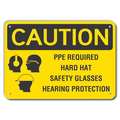 Lyle Caution Sign, Recycled Aluminum, 10 in. H, LCU3-0187-RA_14x10 LCU3-0187-RA_14x10