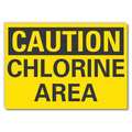 Lyle Chlorine Caution Reflective Label, 7 in H, 10 in W, English, LCU3-0222-RD_10x7 LCU3-0222-RD_10x7
