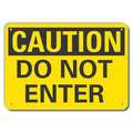 Lyle Caution Sign, 10 in H, 14 in W, Aluminum, Horizontal Rectangle, English, LCU3-0215-RA_14x10 LCU3-0215-RA_14x10