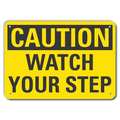 Lyle Caution Sign, 10 in H, 14 in W, Aluminum, Horizontal Rectangle, LCU3-0235-RA_14x10 LCU3-0235-RA_14x10