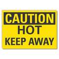 Lyle Caution Sign, 3 1/2 in Height, 5 in Width, Reflective Sheeting, Horizontal Rectangle, English LCU3-0224-RD_5x3.5