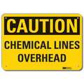 Lyle Reflective  Chemicals Caution Sign, 7 in Height, 10 in Width, Aluminum, Vertical Rectangle, English LCU3-0285-RA_10x7