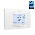 White-Rodgers WiFi Thermostat, 7 Programs, 4 H 2 C, Wall Mount, Hardwired/Battery, 24VAC 1F87U-42WF