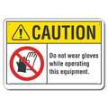 Lyle Caution Sign, Recycled Aluminum, 7 in. H, LCU3-0086-RA_10x7 LCU3-0086-RA_10x7