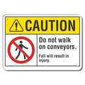 Lyle Caution Sign, 10 in H, 14 in W, Aluminum, Horizontal Rectangle, LCU3-0077-RA_14x10 LCU3-0077-RA_14x10