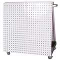 Triton Products 36-3/4 In. L x 39-1/4 In. H x 21-1/4 In. W Aluminum Frame Tool Cart with Tray and White LocBoard LBC-18