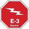 Accuform Energy Source ID Tag, 2-1/2" H, Vinyl, Legend: E-3 Electric TDK303XVE