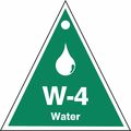 Accuform Energy Source ID Tag, 2-1/2" H, Plastic, Legend: W-4 Water TDK904VPE