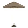 Grosfillex Windmaster Umbrella, 9 ft., Taupe 98818131