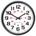 Zoro Select Clock, Black Case, 12/24 hr. Format, 110V E56BAQD324