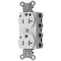 Hubbell Receptacle, 20 A Amps, 125V AC, Flush Mount, Standard Duplex Outlet, 5-20R, White SNAP8300WLTRA