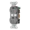 Zoro Select 15A Duplex Receptacle 125VAC 5-15R GY 8200HBGRYTR