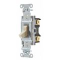 Hubbell Wall Switch, Ivory, 1/2 HP, 1-Pole Switch CSB115I