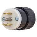 Zoro Select 15A Midget Locking Plug 3P 3W 125/250VAC ML-3P BK/WT 7485NP