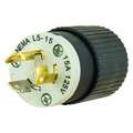 Zoro Select Locking Plug, Black/Wht, 125VAC, 0.5 HP, 15A 4721NP