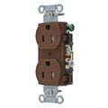 Zoro Select Receptacle, 15 A Amps, 125V AC, Flush Mount, Standard Duplex Outlet, 5-15R, Brown CBRS15TR