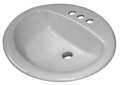 Sloan Oval Drop In Lavatory Sink, 4"Centerset SS-3002-A