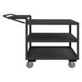 Zoro Select Order-Picking Utility Cart with Lipped & Flush Metal Shelves, Steel, Flat, 3 Shelves, 1,200 lb OPCFS-2436-3-BLU-95