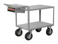 Little Giant Order-Picking Utility Cart with Flush Metal Shelves, Steel, Flat, 2 Shelves, 1,200 lb G-2448-9P-WSP