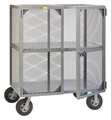 Little Giant Dual-Latch Welded Mesh Security Cart with Fixed Shelves 1,500 lb Capacity, 27 in W x 61 in L x SC-2460-10SR