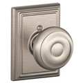 Schlage Satin Nickel Dummy Knob Lockset, Georgian/Addison F170 GEO 619 ADD