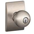 Schlage Satin Nickel Entrance Knob Lockset, Orbit/Century F51A ORB 619 CEN