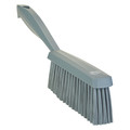 Vikan 1 19/32 in W Bench Brush, Soft, 6 3/4 in L Handle, 7 in L Brush, Gray, Polypropylene 458788