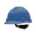Msa Safety Front Brim Hard Hat, Type 2, Class E, Ratchet (4-Point), Blue C217092