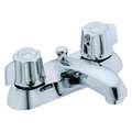 Gerber Manual 4" Mount, 3 Hole Low Arc Bathroom Faucet, Chrome plated G0743431