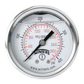 Winters Pressure Gauge, 0 to 400 psi, 1/4 in MNPT, Silver PFQ2288