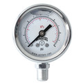 Winters Pressure Gauge, 0 to 5000 psi, 1/8 in MNPT, Silver PFQ1213