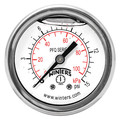 Winters Pressure Gauge, 0 to 15 psi, 1/4 in MNPT, Silver PFQ2486-DRY-2FF