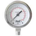 Winters Pressure Gauge, 0 to 600 psi, 1/4 in MNPT, Silver PFQ126-DRY
